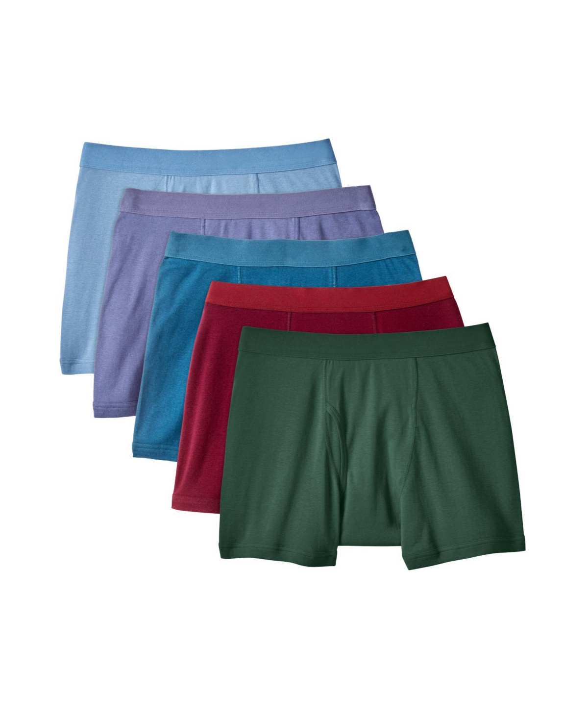 Big & Tall Cotton Boxer Briefs 5-Pack - Assorted colors
