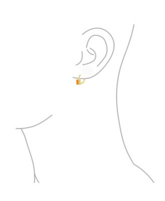 Art Deco Style Antique Filigree Royal Crown Setting Square Solitaire Fire Orange Created Opal Drop Earrings Gold Plated Silver