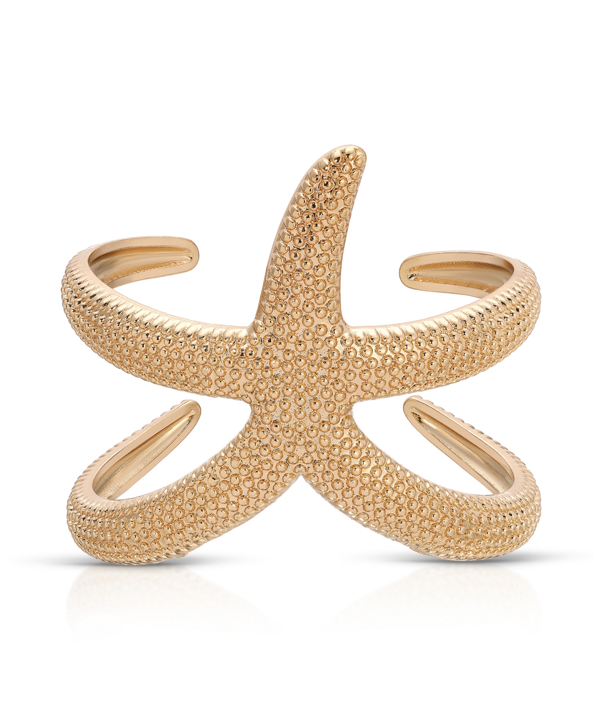 18k Gold Plated Starfish Arm Cuff Bracelet - Gold