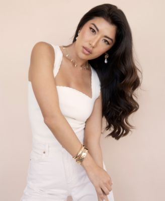 18k Gold Plated Swirled Shell Dangle Charm Necklace