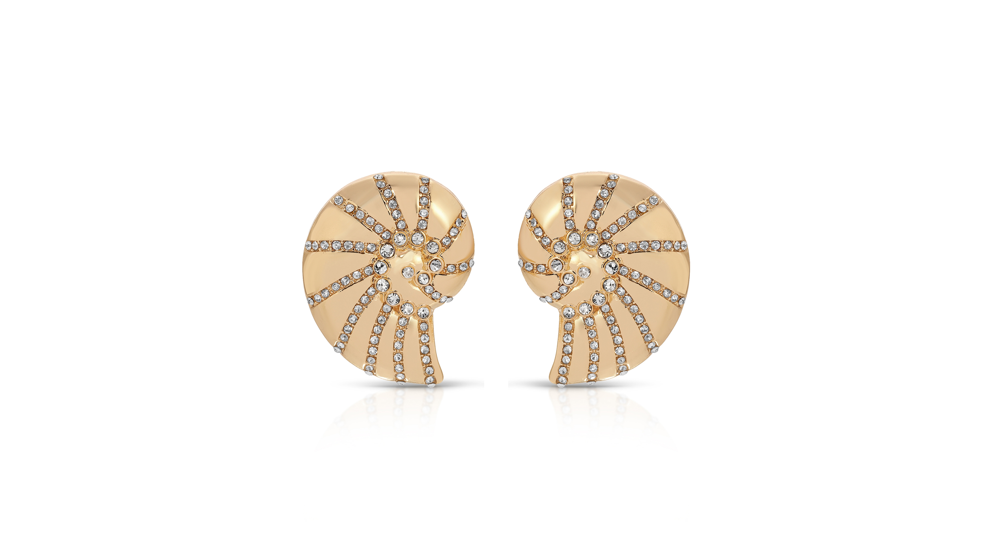 Ettika Studded Shell Statement Earrings