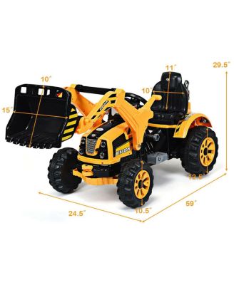 Kids Ride On Excavator Truck With Front Loader Digger