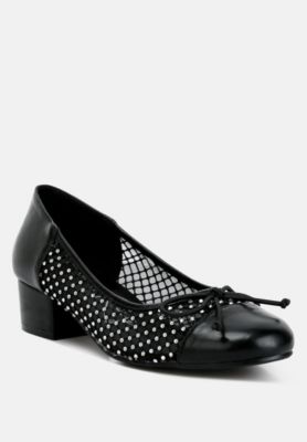 Women's Tudum Rhinestone Detail Mesh Ballerinas