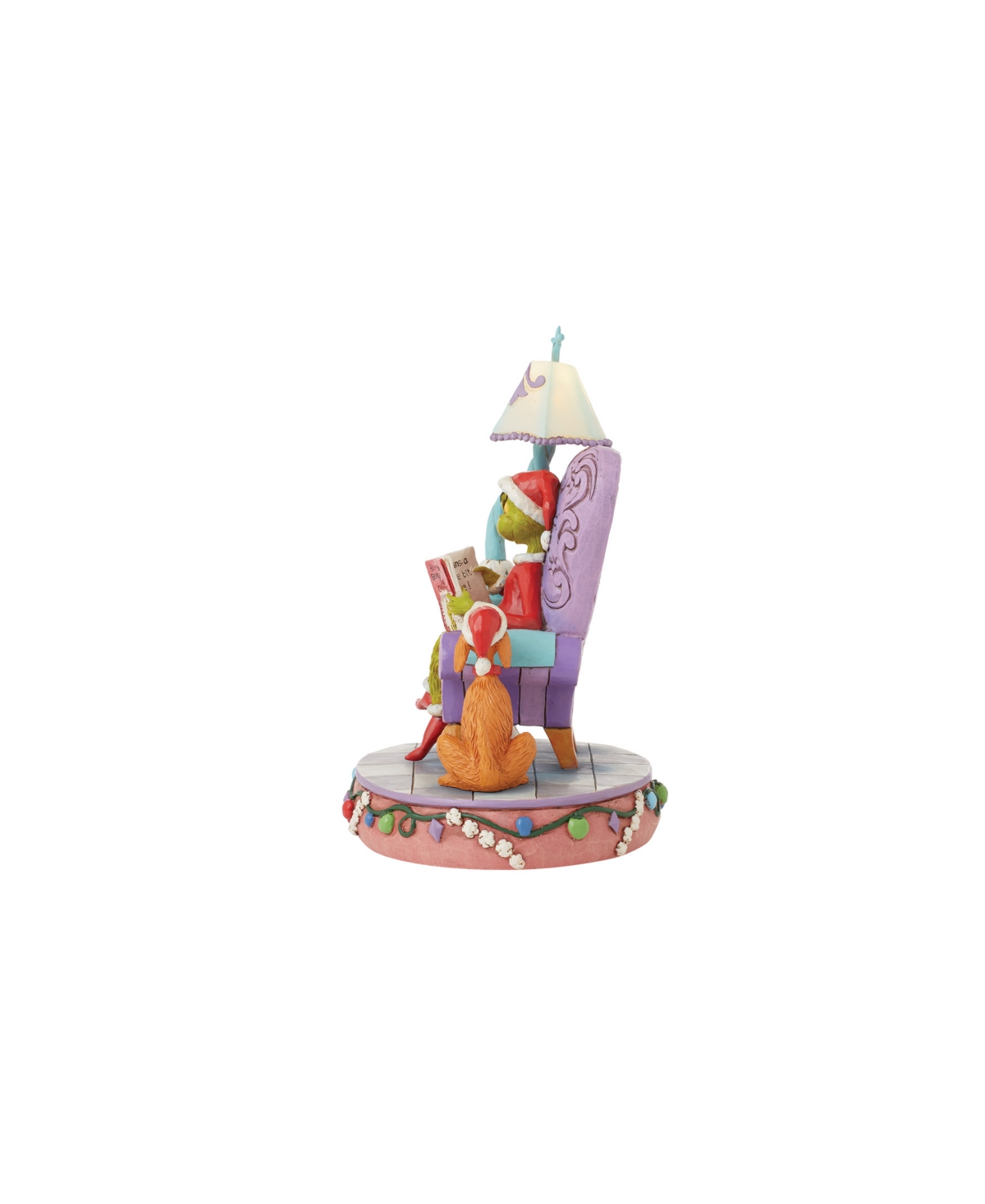 Jim Shore Grinch In Chair With Lamp Figurine In Multi