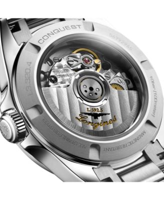 Women's Swiss Automatic Conquest Diamond (1/20 ct. t.w.) Stainless Steel Bracelet Watch 30mm