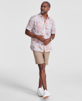Club Room - Men's Murphy Linen Paisley Shirt