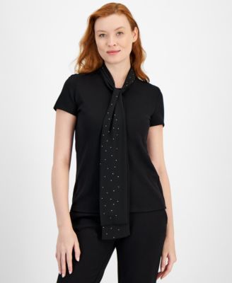 Anne Klein - Women's Serenity Mixed Media Top