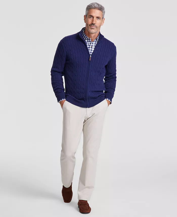 Men's Cable-Knit Full-Zip Sweater - thumbnail 2