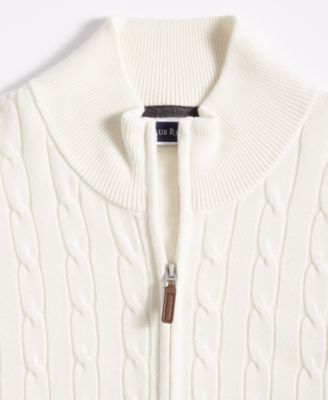 Men's Cable-Knit Full-Zip Sweater, Created for Macy's
