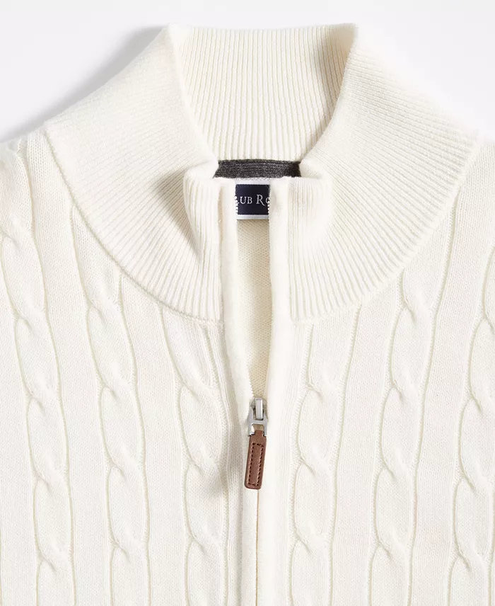 Men's Cable-Knit Full-Zip Sweater - thumbnail 8