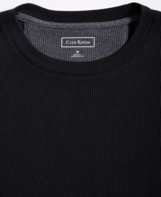 Men's Thermal Long-Sleeve Ribbed Crewneck Sweater, Created for Macy's