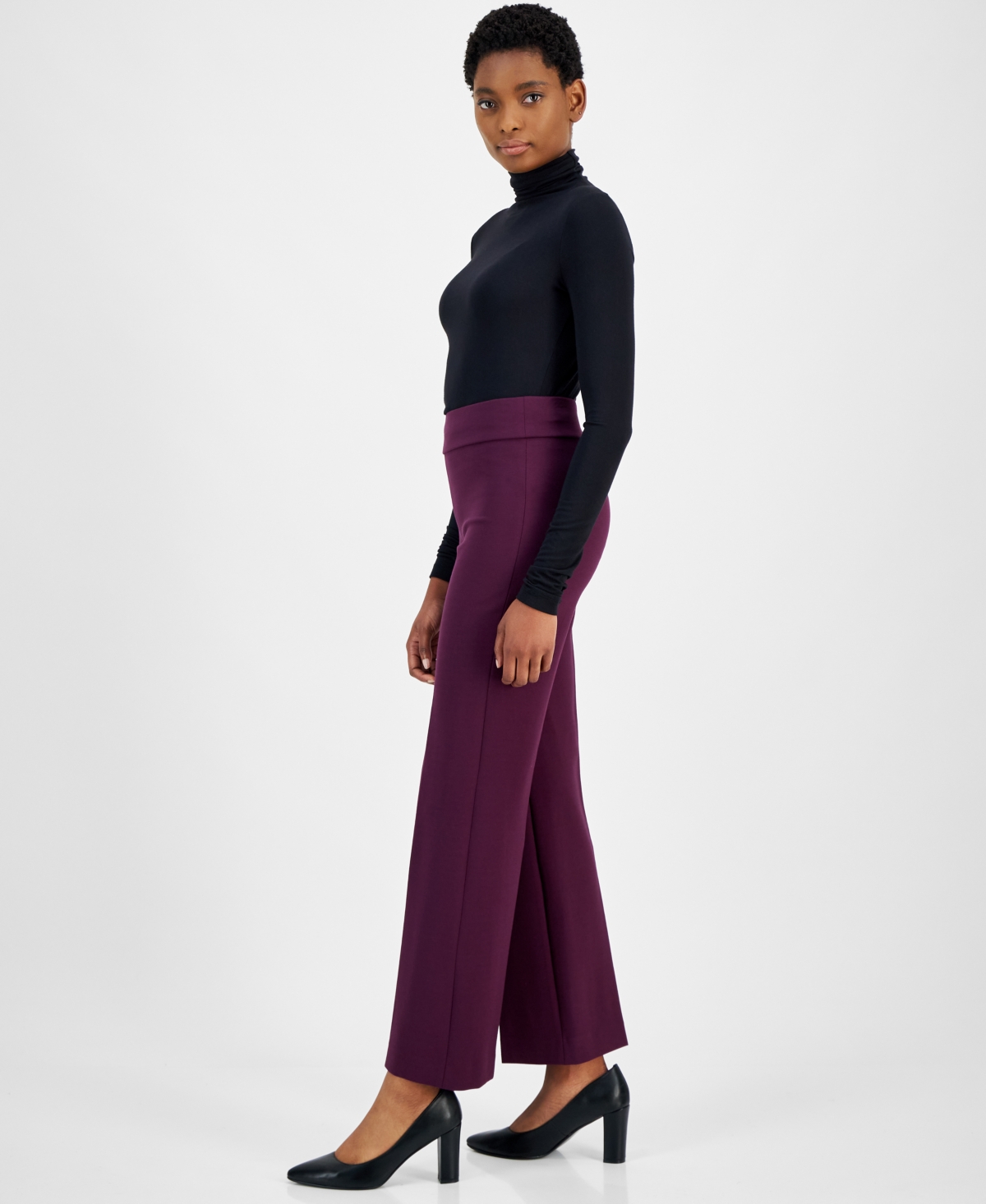Anne Klein Women's Pull-On Wide-Leg Pants