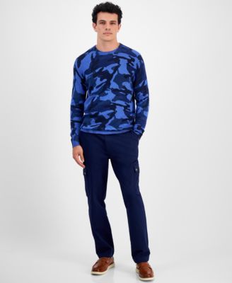 Men's Printed Camo Cashmere Sweater
