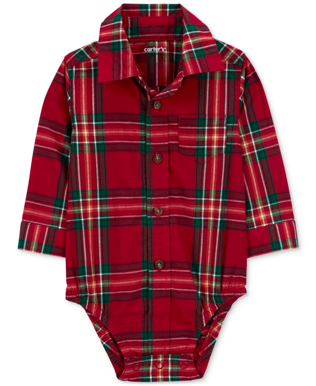 Carter's Baby Boys Dress Me Up 3-Pc. Plaid Bodysuit, Suspenders & Jeans Set