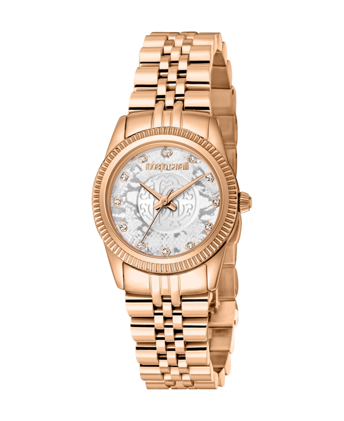 ROBERTO CAVALLI WOMEN'S QUARTZ ROSE-GOLD STAINLESS STEEL WATCH 28MM 