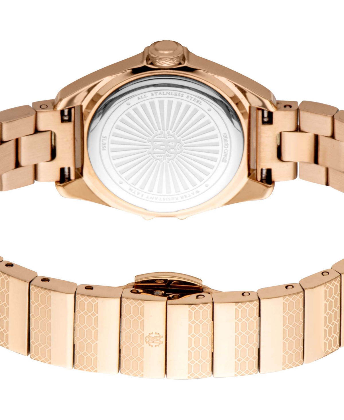 ROBERTO CAVALLI WOMEN'S QUARTZ ROSE-GOLD STAINLESS STEEL WATCH 26MM 