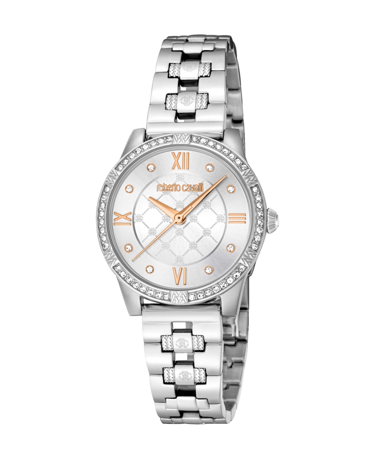 ROBERTO CAVALLI WOMEN'S QUARTZ SILVER-TONE STAINLESS STEEL WATCH 30MM 