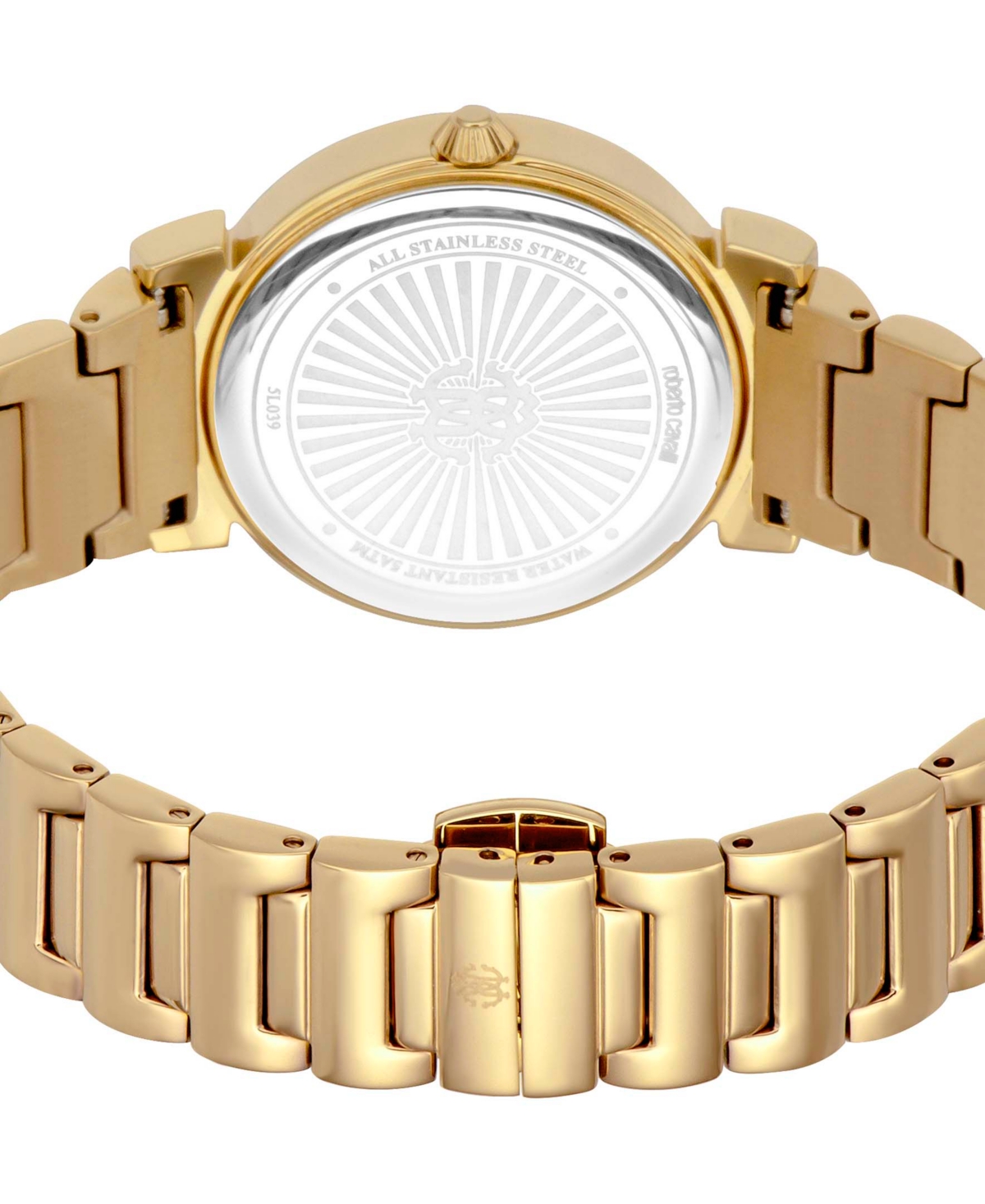 ROBERTO CAVALLI WOMEN'S QUARTZ GOLD-TONE STAINLESS STEEL WATCH 32MM 
