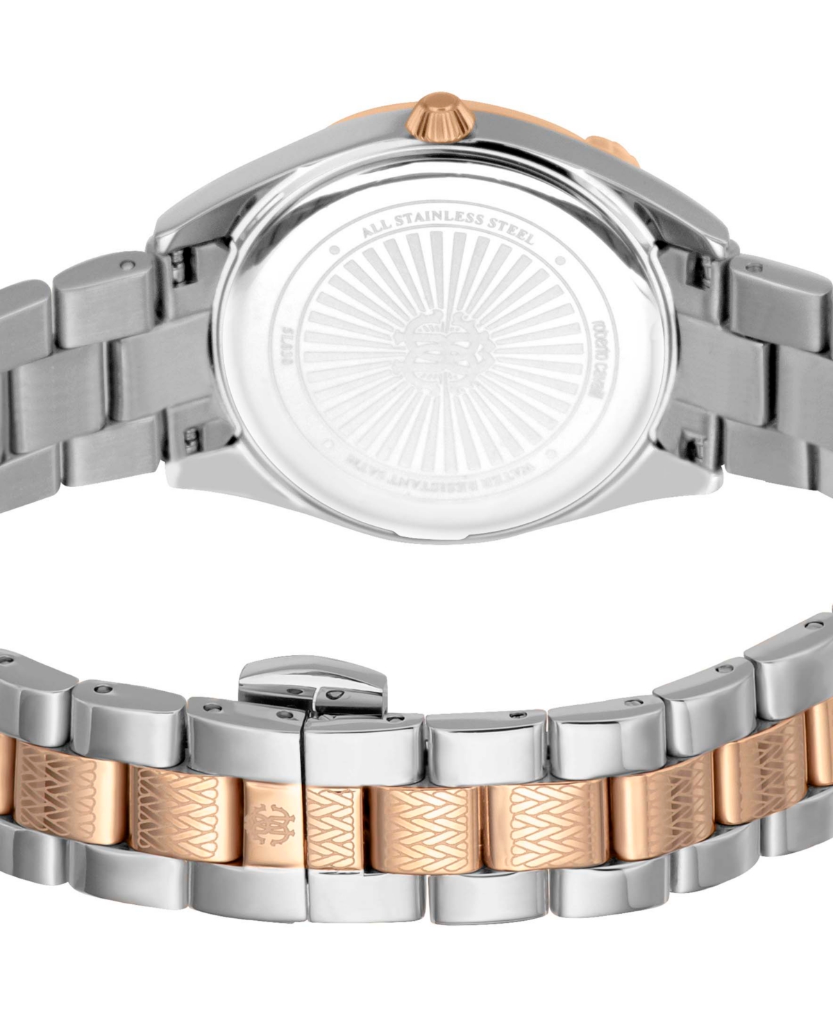 Shop Roberto Cavalli Women's Quartz Two-tone Stainless Steel Watch 32mm In Silver