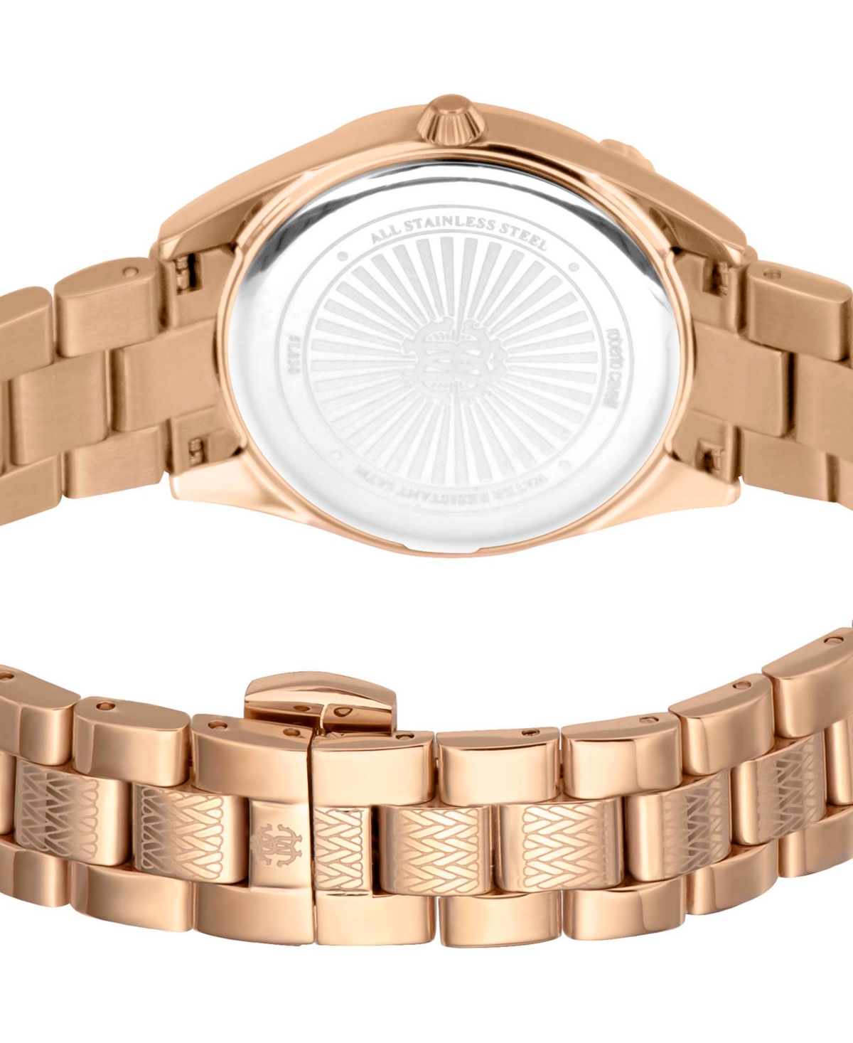 ROBERTO CAVALLI WOMEN'S QUARTZ ROSE-GOLD STAINLESS STEEL WATCH 32MM 