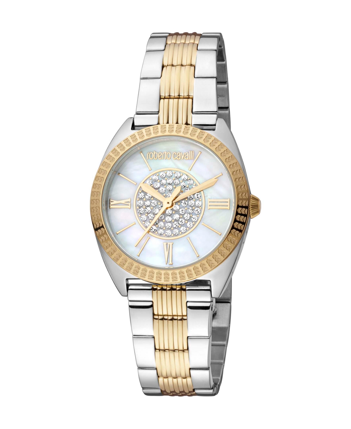 ROBERTO CAVALLI WOMEN'S QUARTZ TWO-TONE STAINLESS STEEL WATCH 30MM 