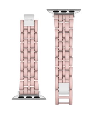 Women's Light Pink and Rose Gold-Tone Alloy Link Bracelet Designed for 38/40/41mm Apple Watch