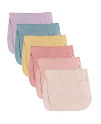 Gerber Baby Neutral Multi Browns Muslin Burpcloths - 6-Pack - Rainbow 23$
