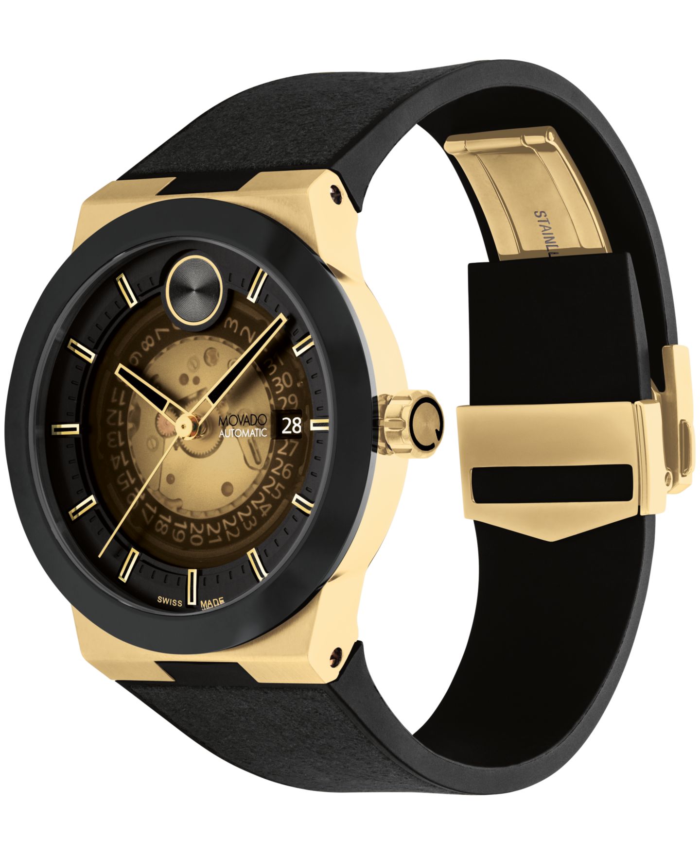 Мужские часы Movado Bold Fusion Automatic Swiss Auto Anthracite Fabric 43.50MM Watch — фото 2