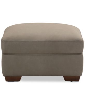  CLOSEOUT! Kovner Leather Ottoman, Created for Macy's