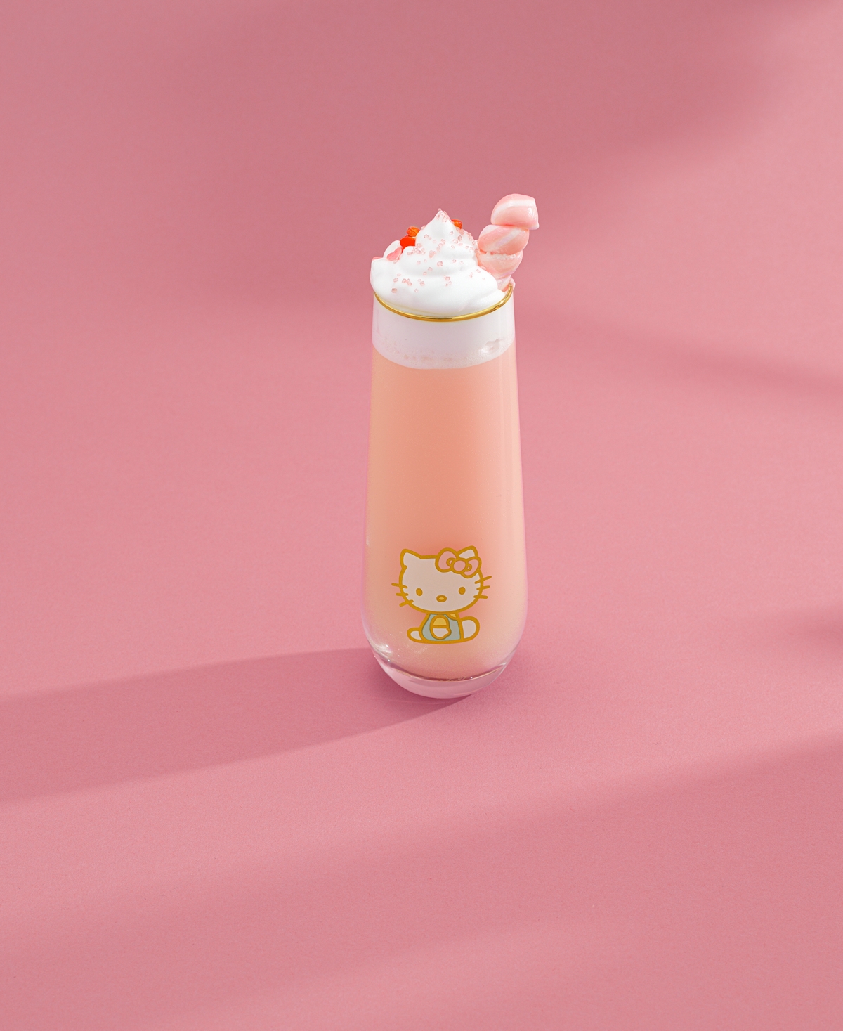 Joyjolt Hello Kitty Stay Gold Stemless Flutes, Set Of 4 In Multi