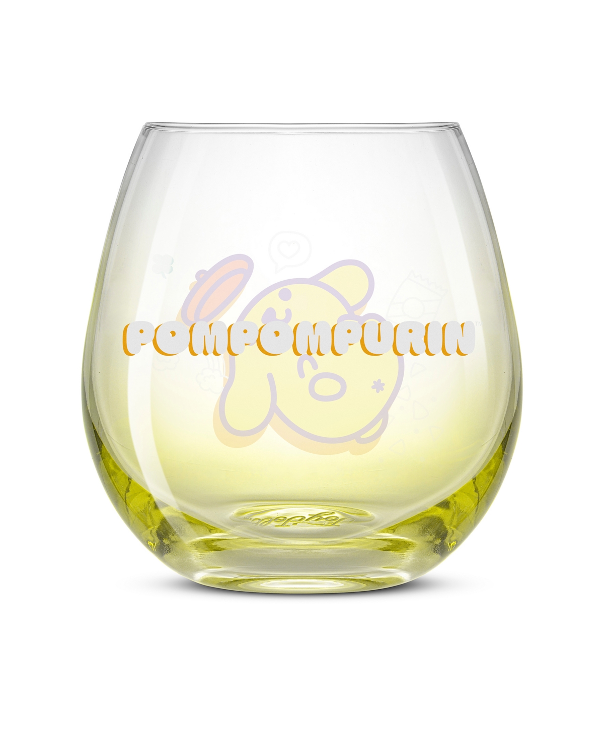 JOYJOLT HELLO KITTY AND FRIENDS ABOVE THE CLOUDS STEMLESS DRINKING GLASSES, SET OF 4 