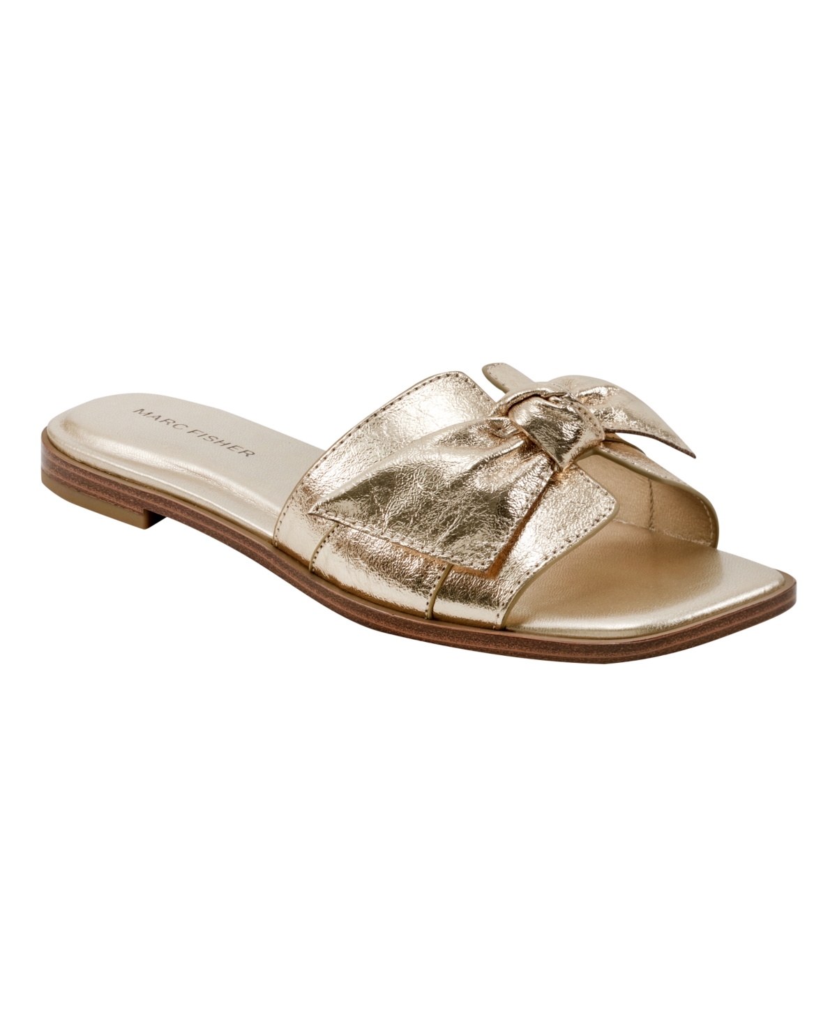 Women's Finey Square Toe Slip-On Flat Sandals - Yellow
