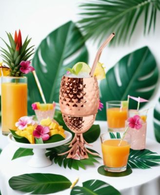 12oz Stainless Steel Pineapple Cup with Stand & Lid