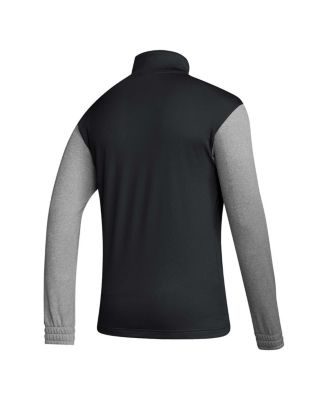 Men's Black Mexico National Team Crest Long Sleeve Half-Zip Top
