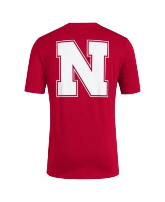Men's Scarlet Nebraska Huskers Reverse Retro Baseball 2 Hit T-Shirt