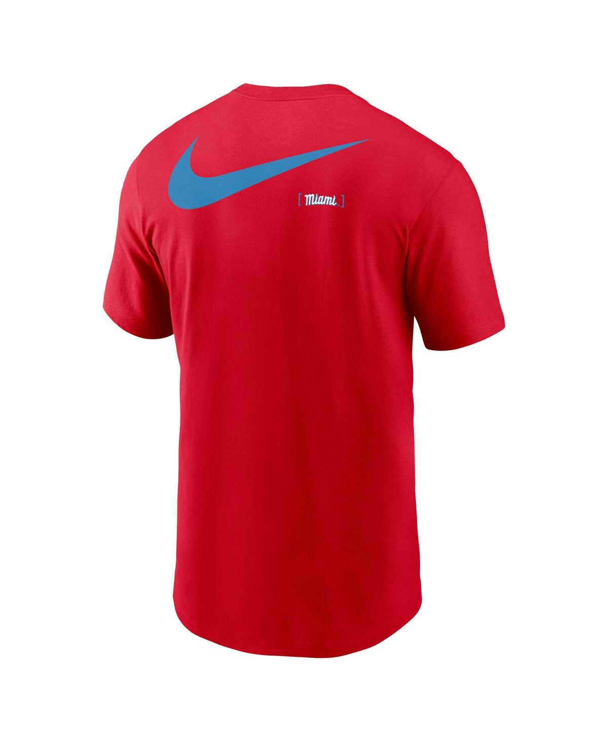 Nike Men'sMiami Marlins 2-Hit Speed City Connect T-Shirt - Red