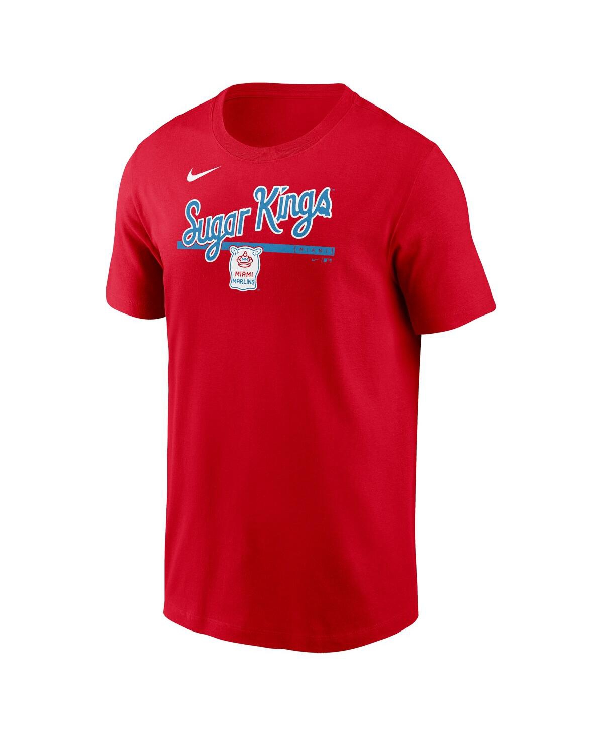 Nike Men'sMiami Marlins 2-Hit Speed City Connect T-Shirt - Red