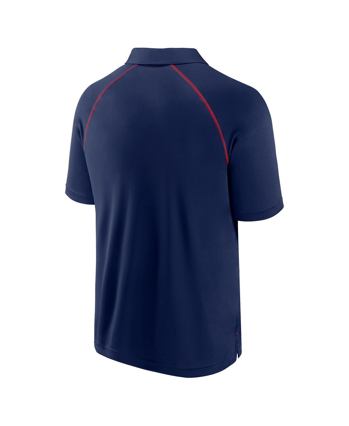 Fanatics Men's Navy Atlanta Braves Strong Alone Raglan Polo In Navy