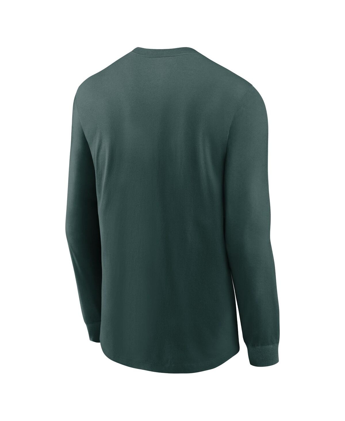 Nike Men'sMichigan State Spartans 2024 Sideline Legend Performance Long Sleeve T-Shirt - Green