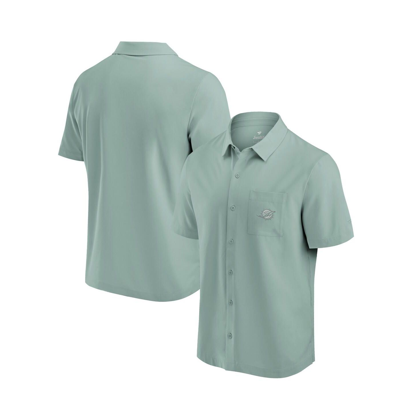 Мужская рубашка Fanatics Mint Miami Dolphins Front Office Button-Up — фото 1