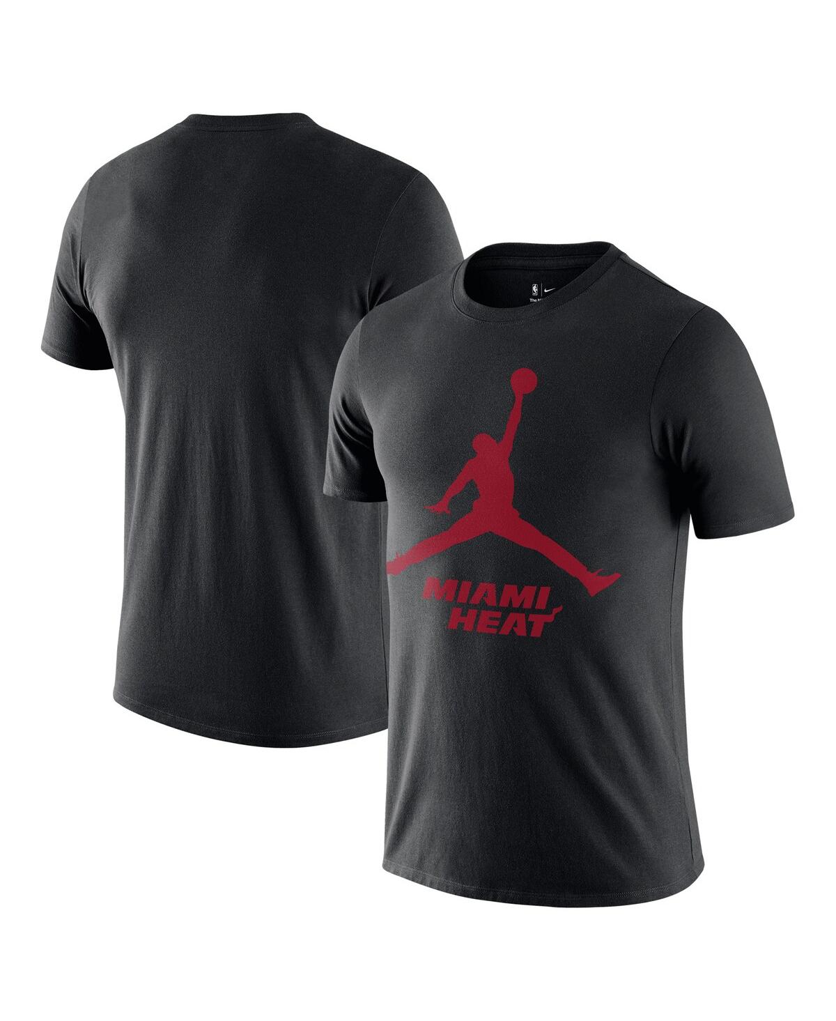 Nike Men's Black Miami Heat Essential Jumpman T-Shirt - Black