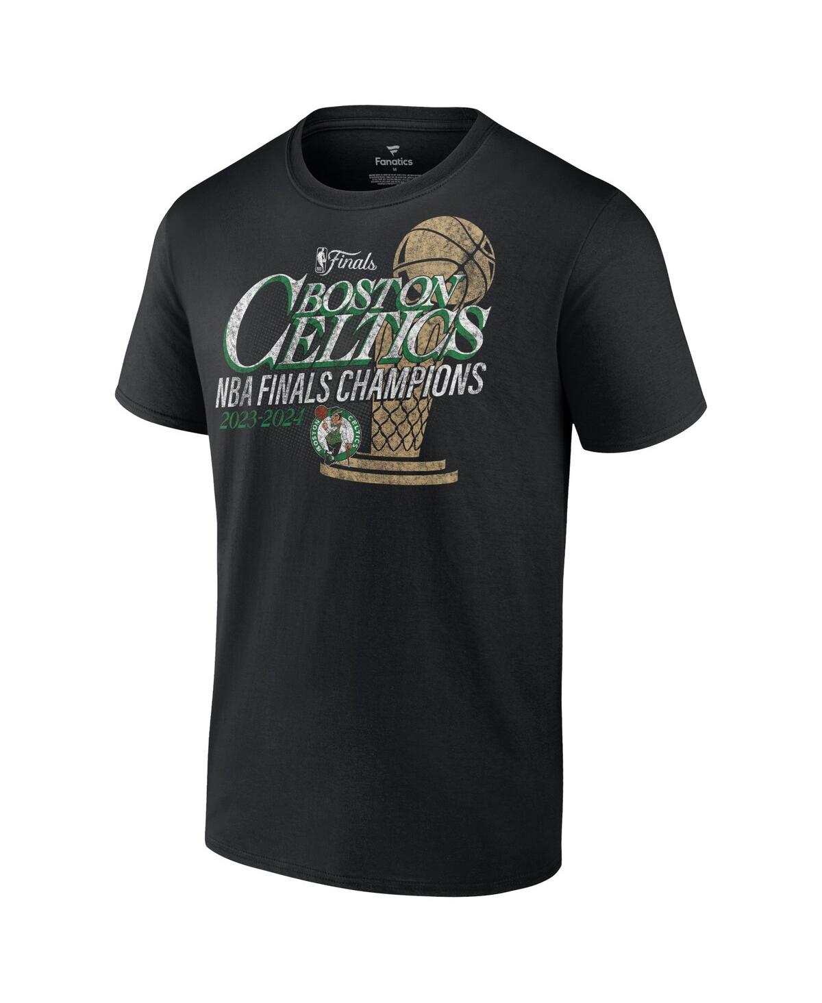 Fanatics Men's Black Boston Celtics 2024 Nba Finals Champions Fast Break Finish Trophy T-shirt In Black