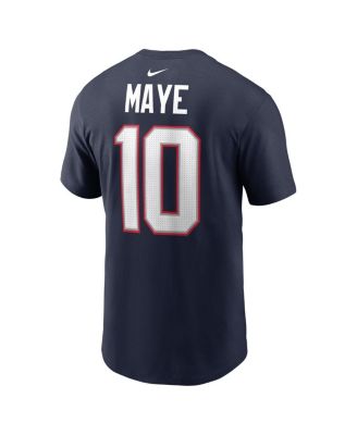 Men's Drake Maye Navy New England Patriots 2024 NFL Draft First Round Pick Name Number T-Shirt