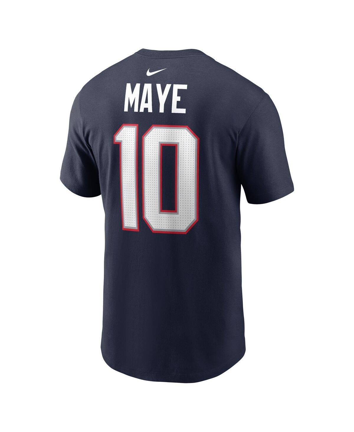 Nike Men's Drake Maye Navy New England Patriots 2024 Nfl Draft First Round Pick Name Number T-shirt In Navy