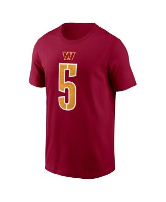 Men's Jayden Daniels Burgundy Washington Commanders 2024 NFL Draft First Round Pick Name Number T-Shirt