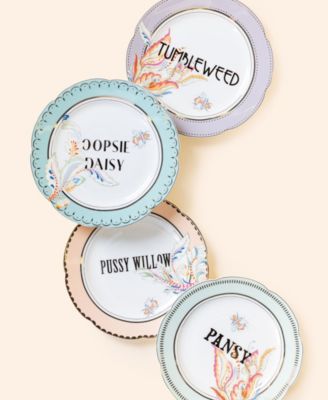 Floral Tea Plates, Set of 4