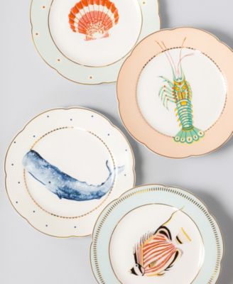 Fishy Tea Plates, Set of 4