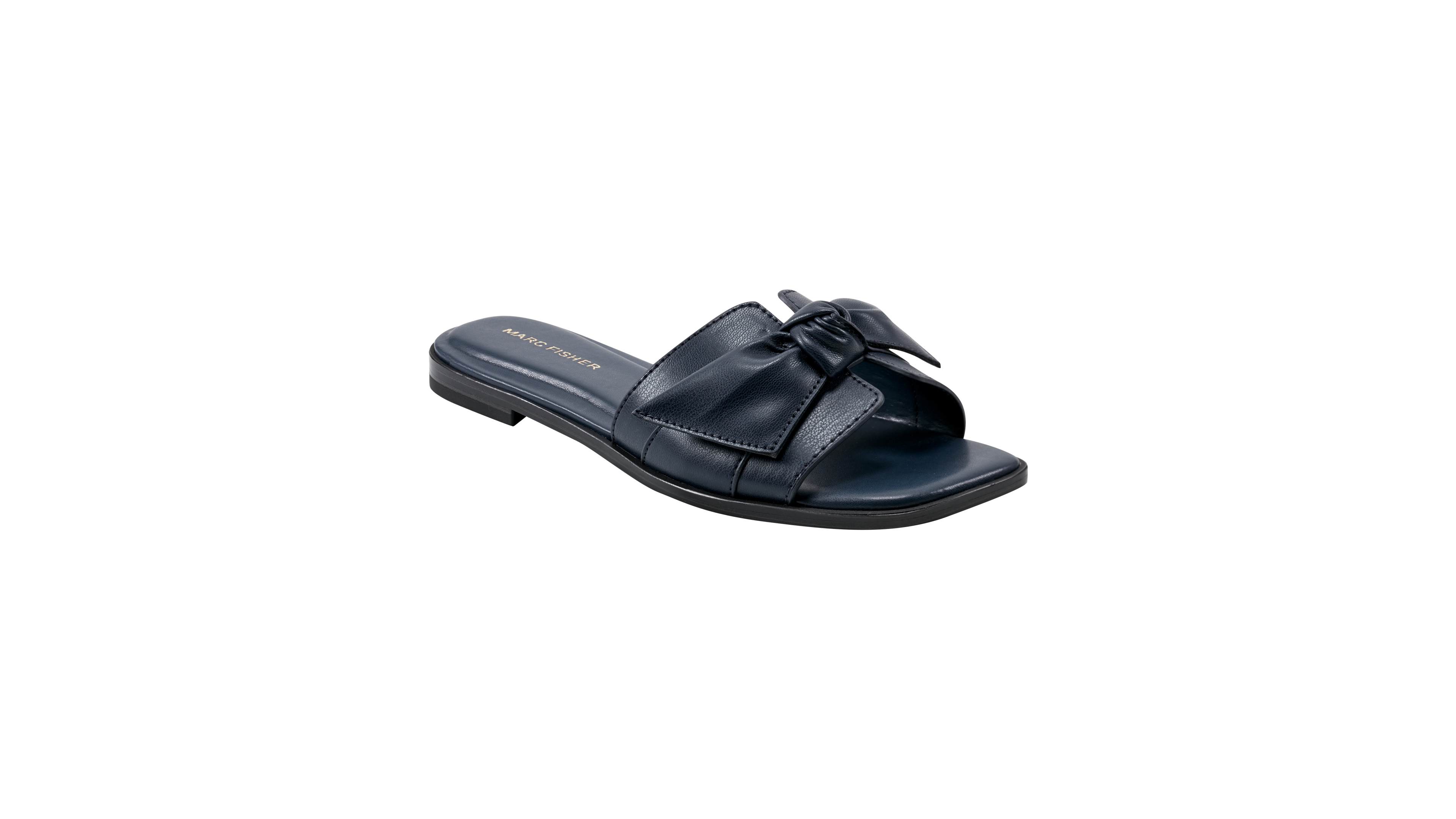 Marc Fisher Women's Finey Square Toe Slip-On Flat Sandals