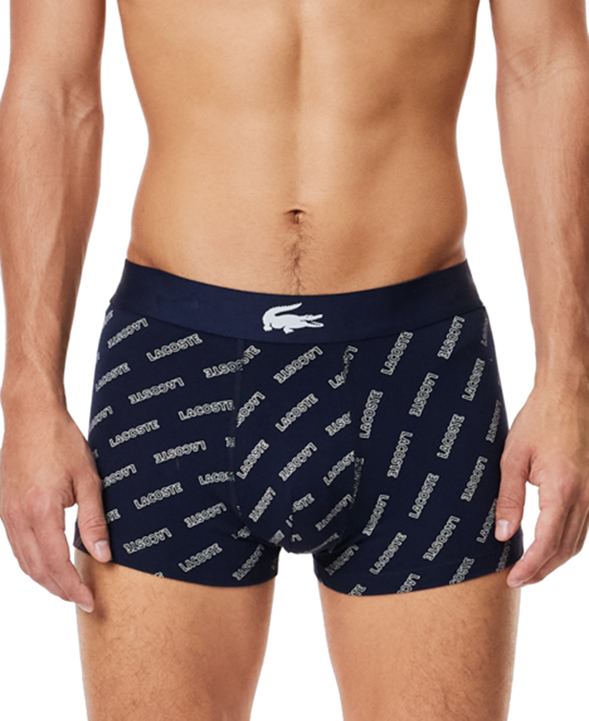 Lacoste Men's 3pk. Regular-Fit Stretch Trunk Underwear