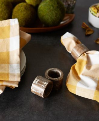 Wood Band Napkin Ring Set of 6